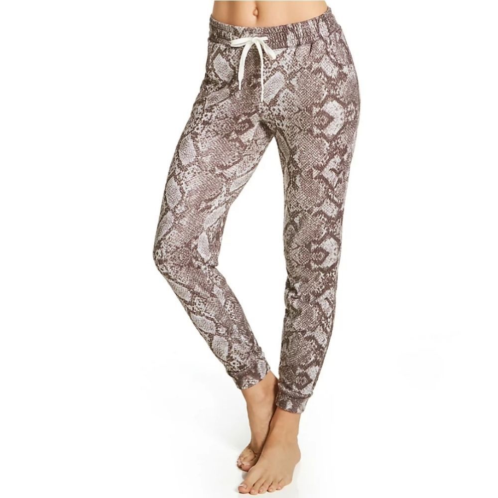 PJ Salvage Snake Bite Feather Knit Jogger-‎ Cocoa